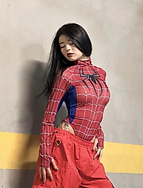 Kırmızı Spider Çıtçıtlı Body